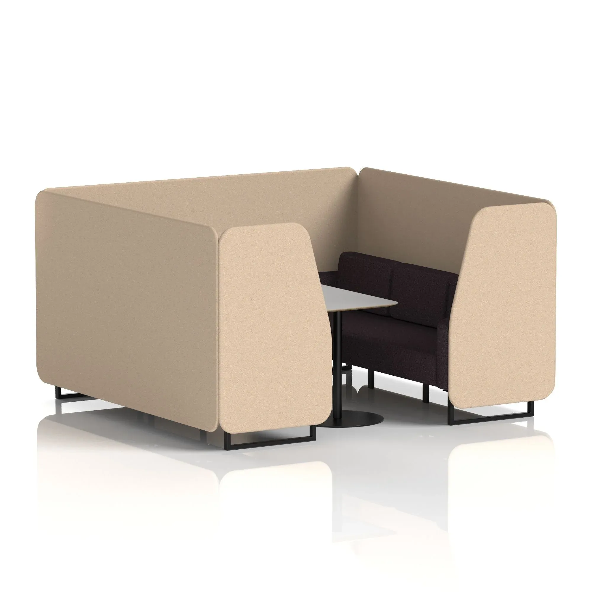 Brixworth Booth With Grey Table In Two Tone