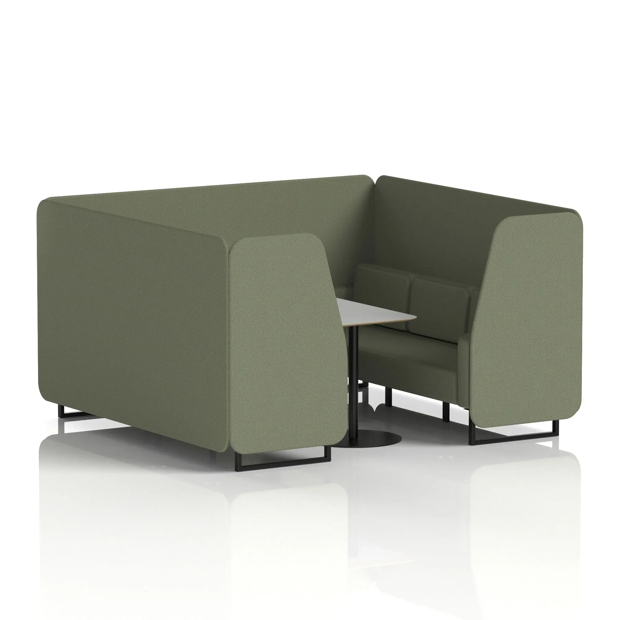 Brixworth Booth With Grey Table In Single Tone