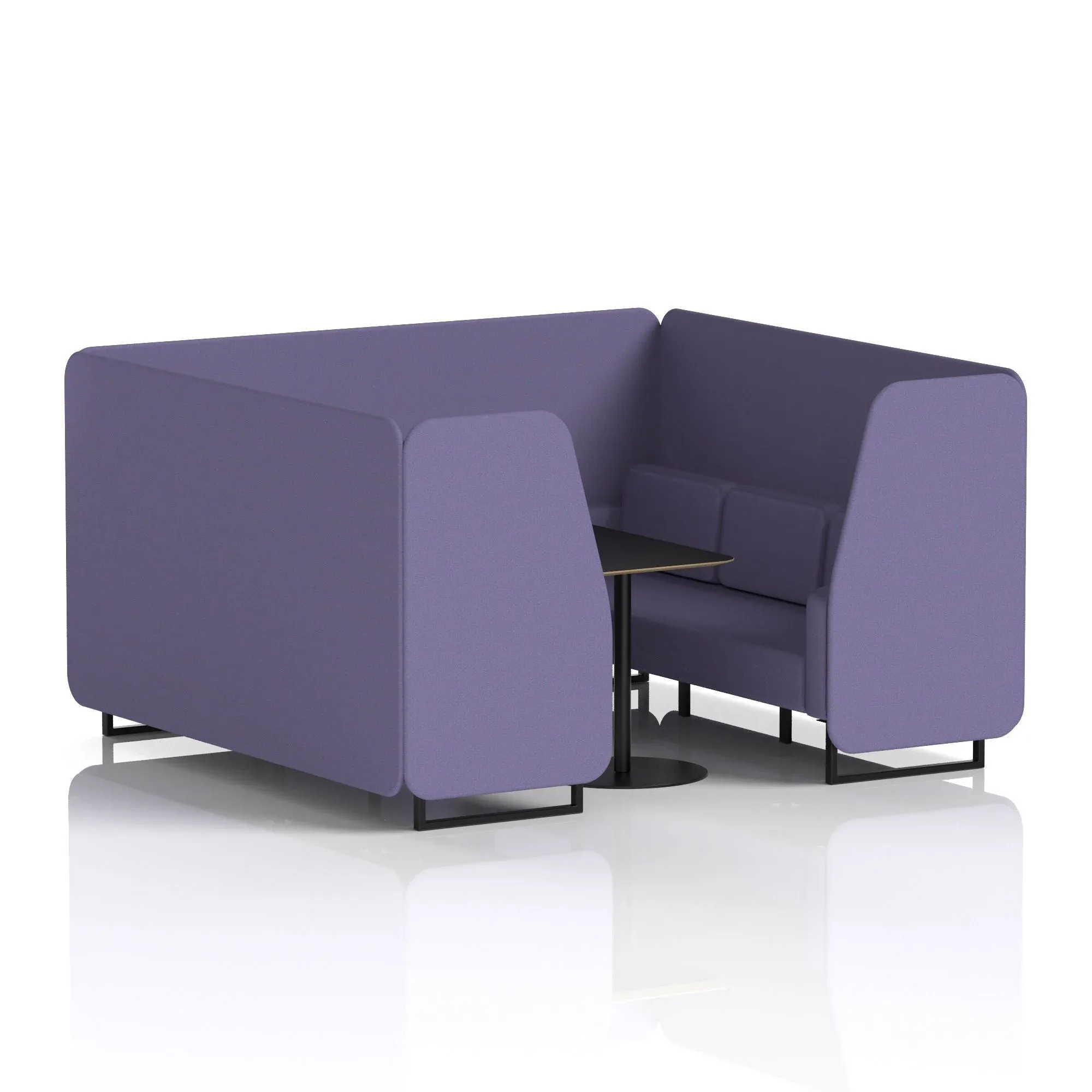 Brixworth Booth With Black Table In Single Tone