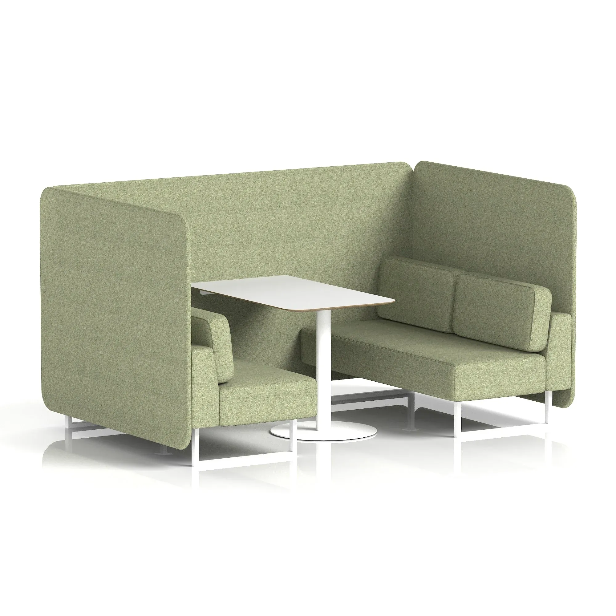 EE - Brixworth Bench Booth With White Table In Single Tone