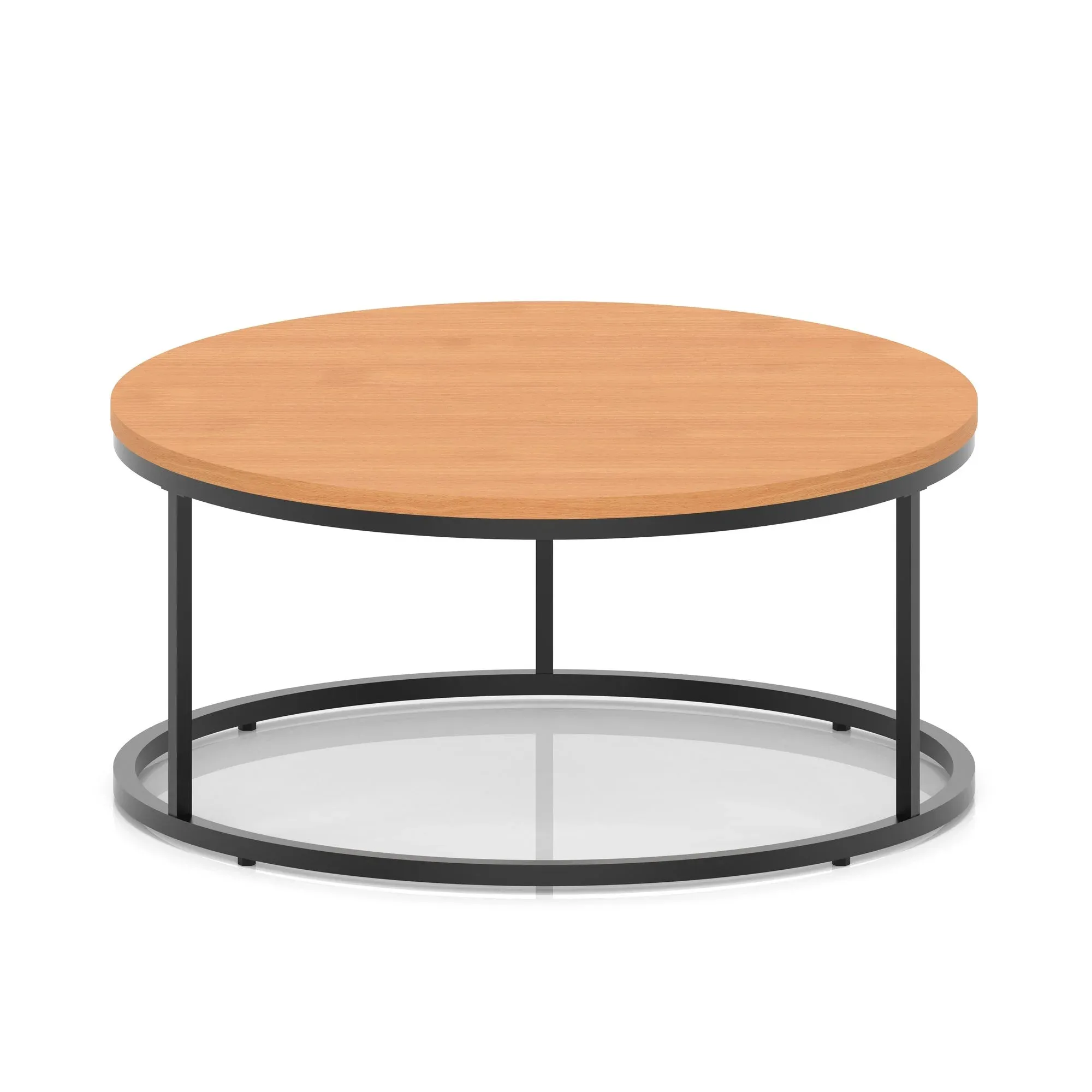 Impulse Round Coffee Table With Metal Frame
