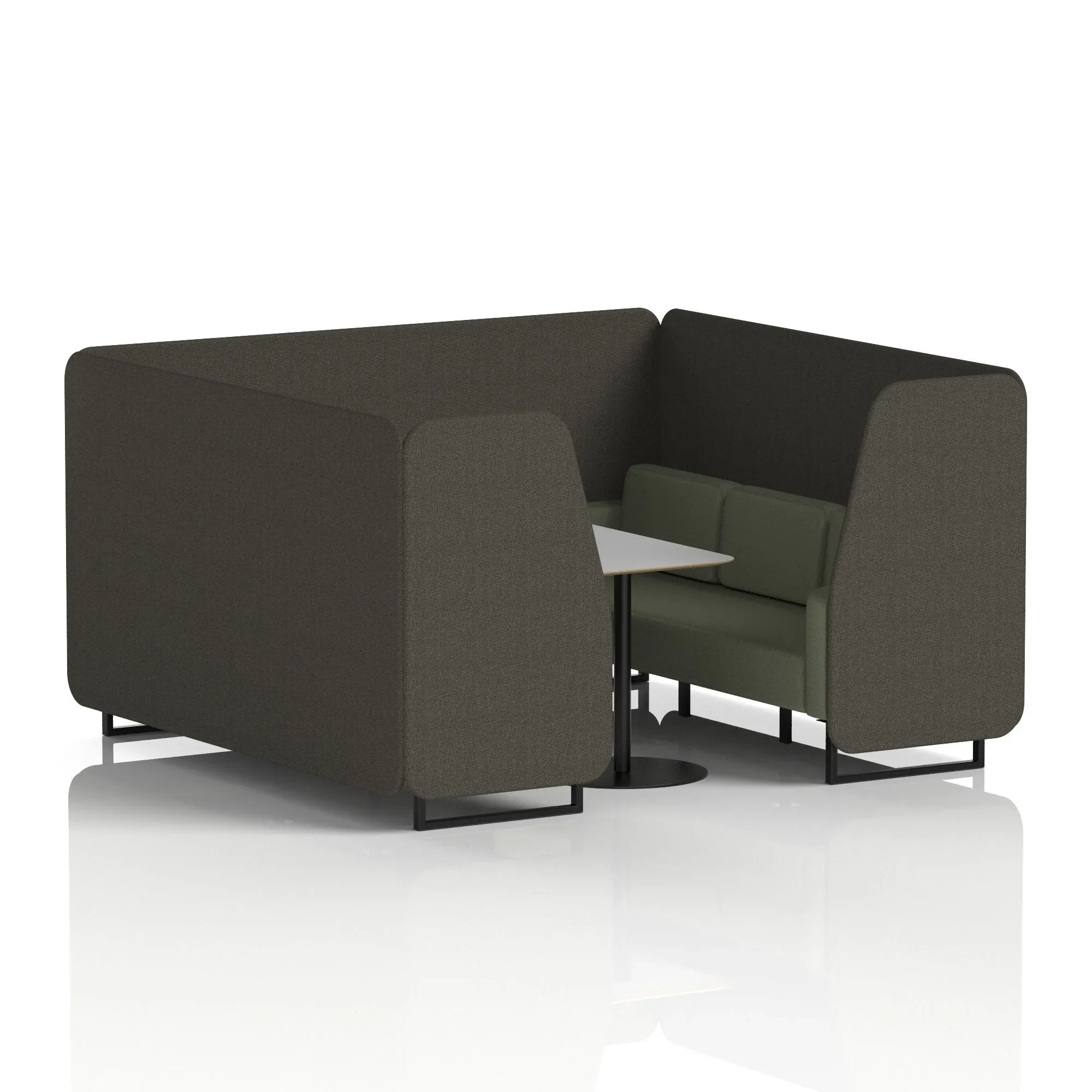 Brixworth Booth With Grey Table In Two Tone