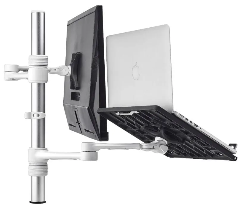 Atdec Dual Notebook/Monitor Arm Combo Desk Mount