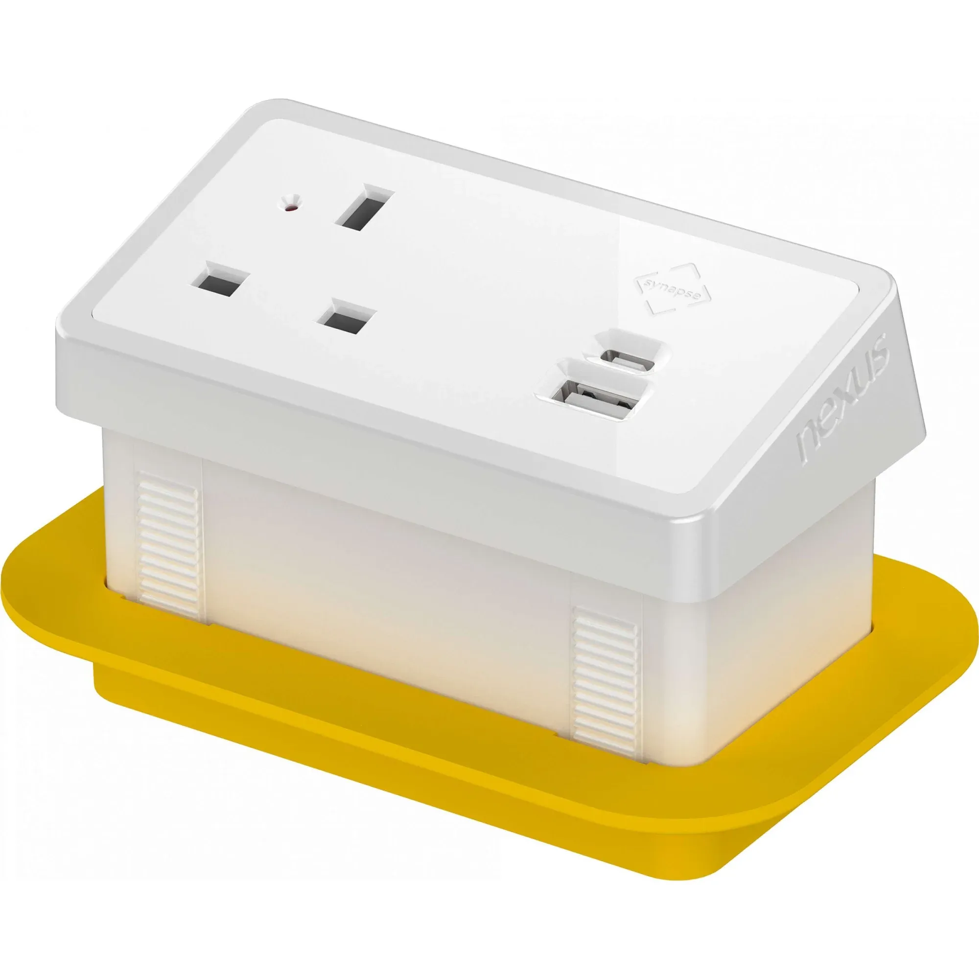 Rectangular In-Desk Power Module + 3 Metre Mains Cable Bundle