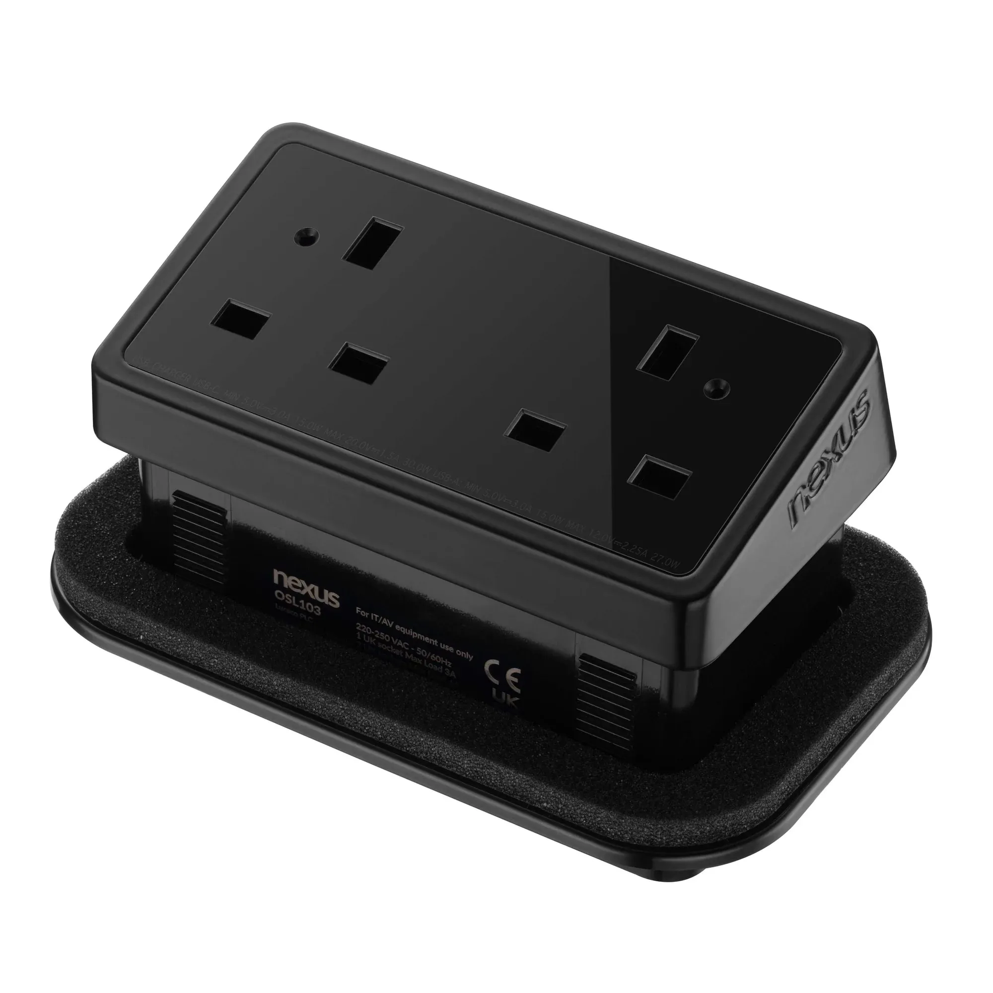 1 Outlet / 30W USB-C and 27W USB-A / Black/Black