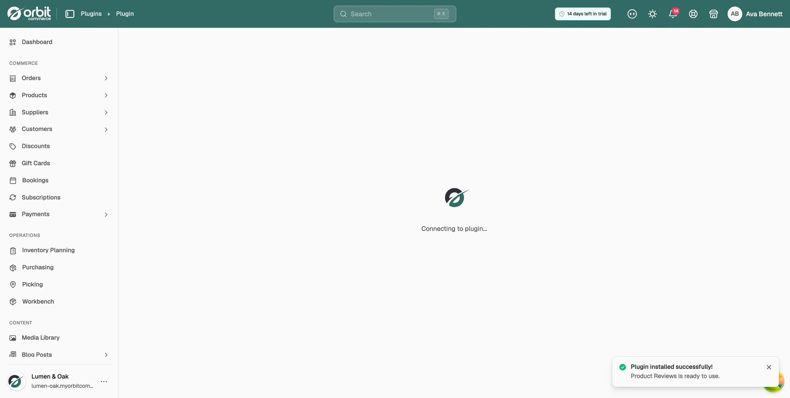 The Cancel and Install buttons at the bottom of the plugin details page