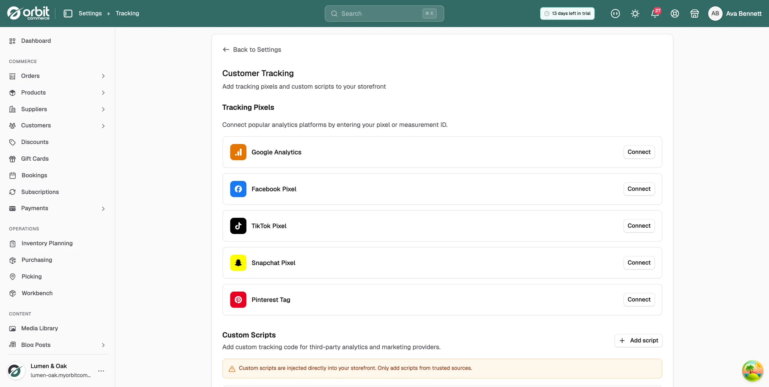 The Checkout Customisation page, showing the Checkout flow options and the colour palette