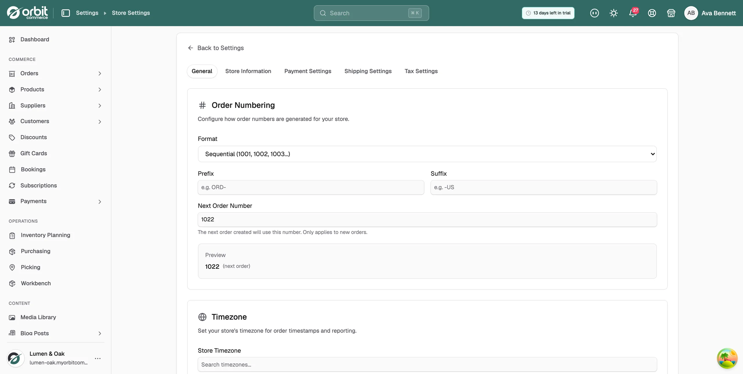 The Payment Settings tab showing the Orbit Payments card and the Manual Payment Methods section
