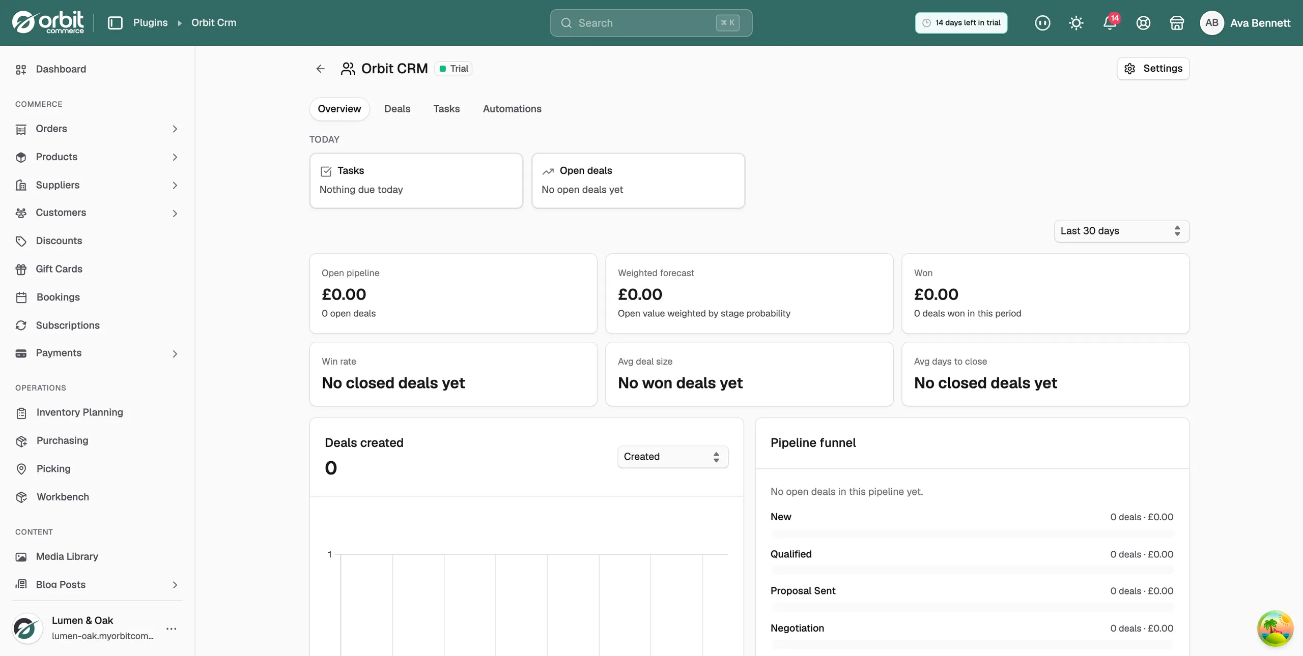 An installed plugin's own page, opened from My Plugins