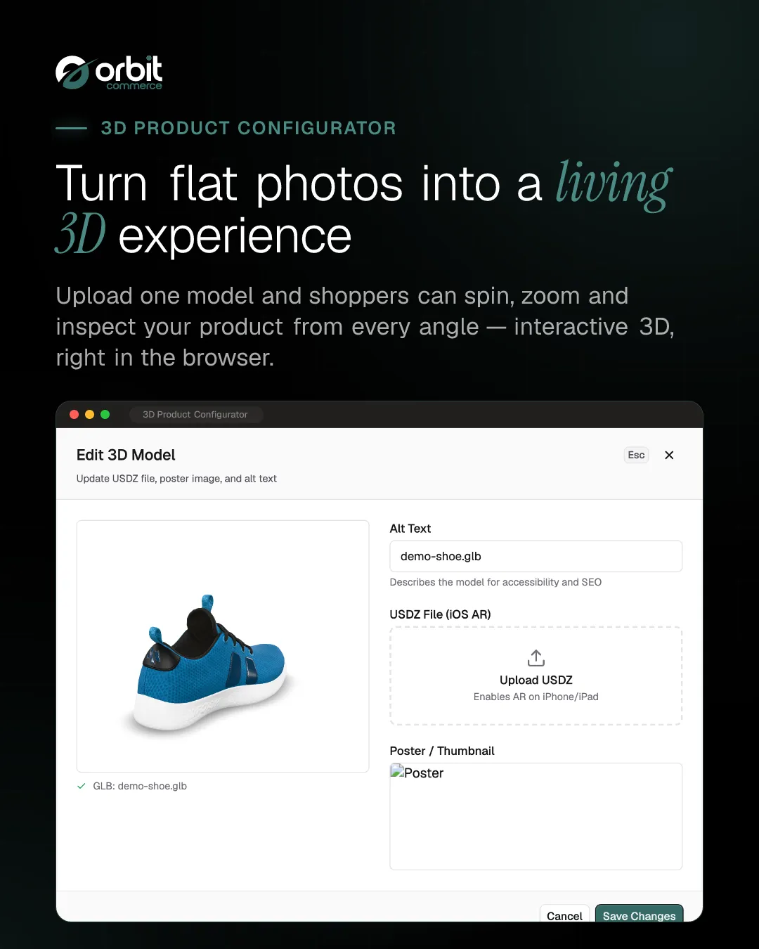 Interactive 3D product viewer