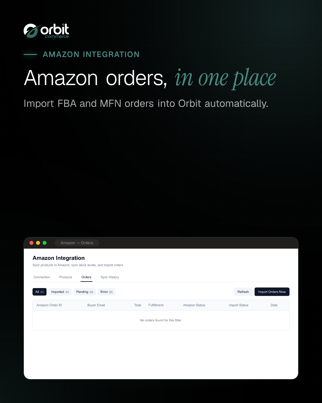 Amazon order import