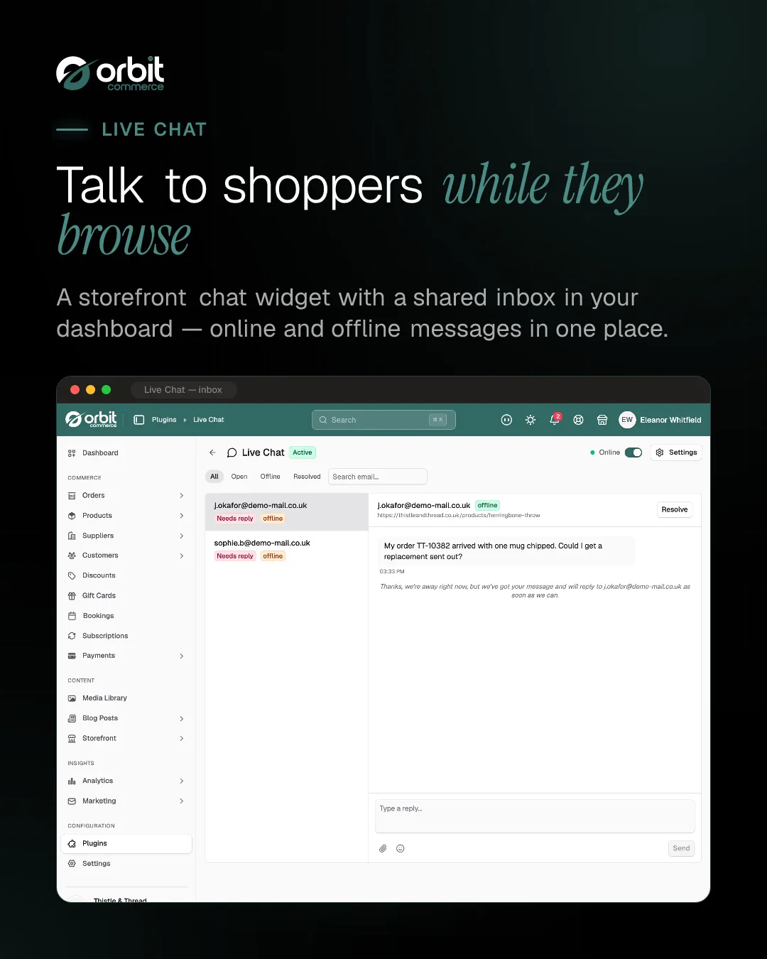 Shared chat inbox