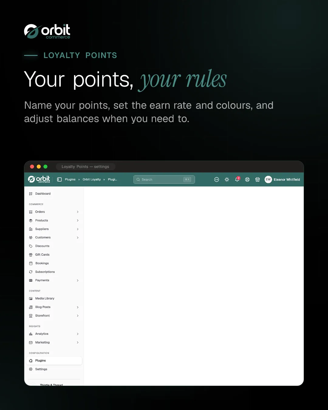 Points settings & earn rates