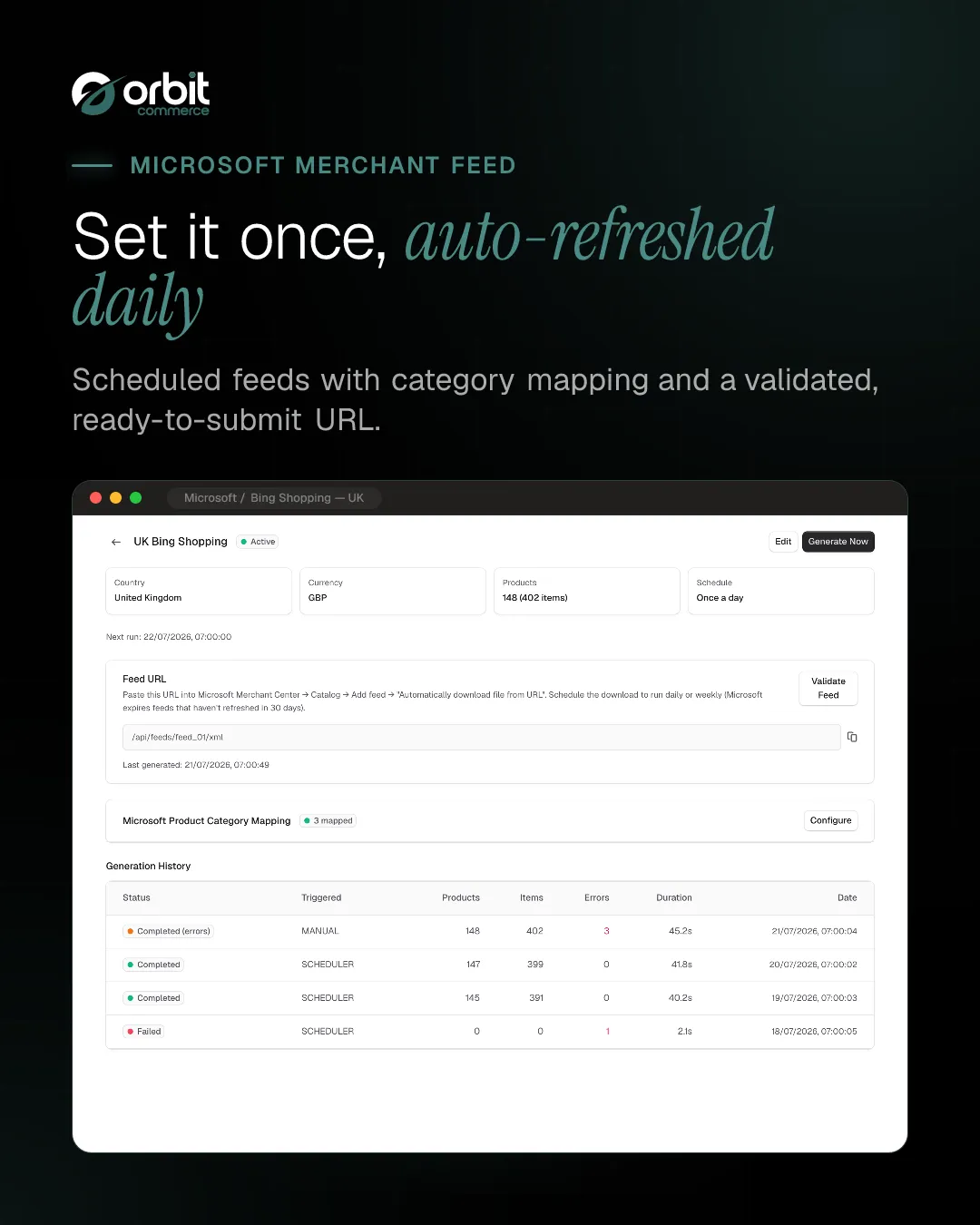 Bing feed detail