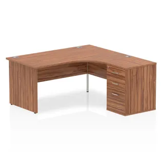 EE - Impulse Panel End Crescent Desk Workstation