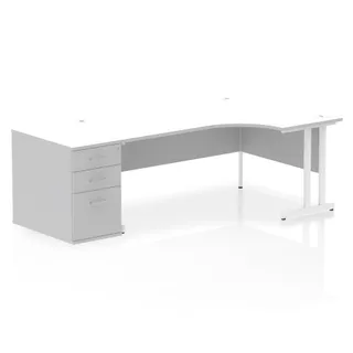 Impulse Cantilever Crescent Desk Workstation
