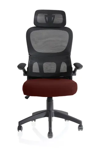 Iris Task Operator Mesh Back Fabric Seat With Headrest