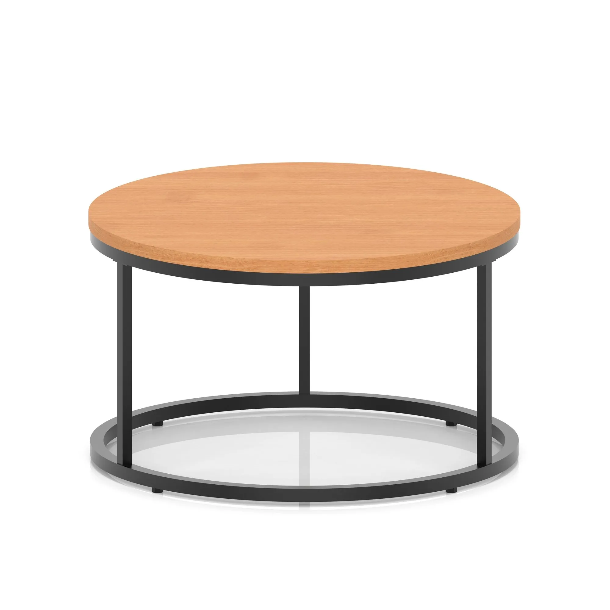 Impulse Round Coffee Table With Metal Frame
