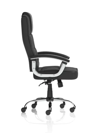 Moore Deluxe High Back Black Executive Office Chair with Arms