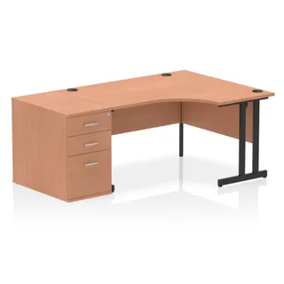 Impulse Cantilever Crescent Desk Workstation