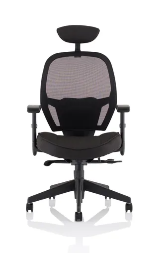 Denver High Mesh Back Black Task Operator Office Chair with Arms