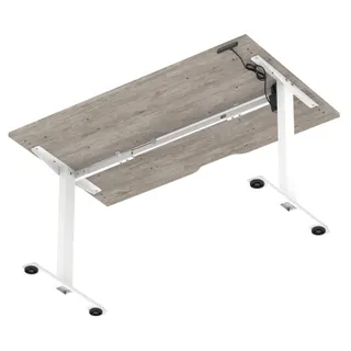 Air Lite Height Adjustable Desk With Scalloped Edge