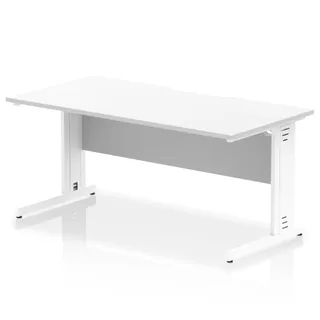 Impulse Scalloped Edge Straight Desk Cable Managed Leg