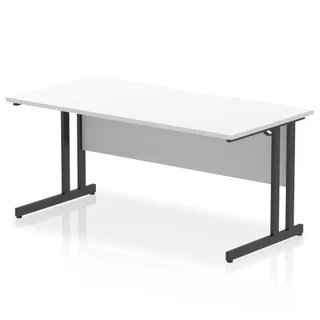 Impulse Scalloped Edge Straight Desk Cantilever Leg
