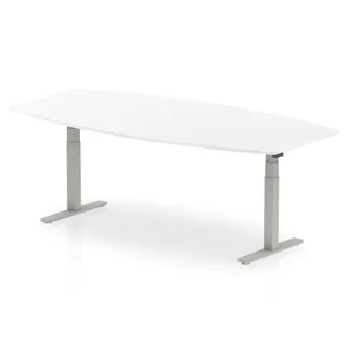 High Gloss Writable Boardroom Table Height Adjustable