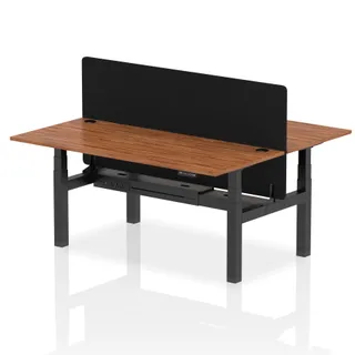Air Back-to-Back Height Adjustable Bench Desk - 2 Person