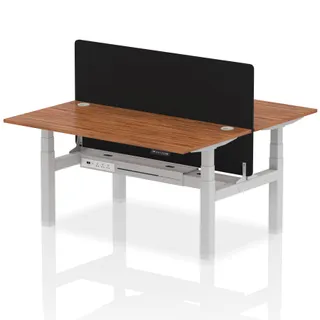 Air Back-to-Back Height Adjustable Bench Desk - 2 Person