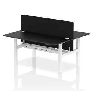 Air Back-to-Back Height Adjustable Bench Desk - 2 Person