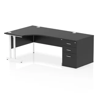 Impulse Cantilever Crescent Desk Workstation