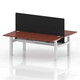 Air Back-to-Back Height Adjustable Bench Desk - 2 Person