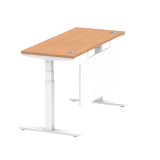 Air Height Adjustable Slimline Desk With Cable Ports