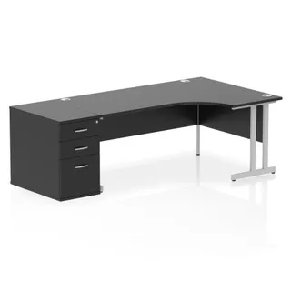 Impulse Cantilever Crescent Desk Workstation
