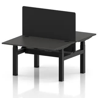 Air Back-to-Back Height Adjustable Bench Desk - 2 Person