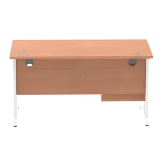 Impulse Cantilever Straight Desk With Single Fixed Pedestal