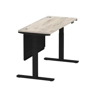 Air Height Adjustable Slimline Desk With Cable Ports