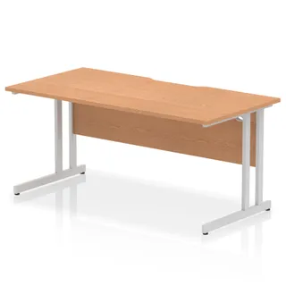 Impulse Scalloped Edge Straight Desk Cantilever Leg