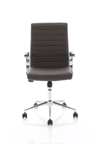 Ezra Medium Back Leather Executive Office Chair with Arms