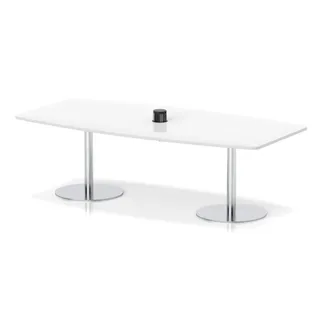 Italia Volta Poseur High Gloss Table With Pop-up Power Module