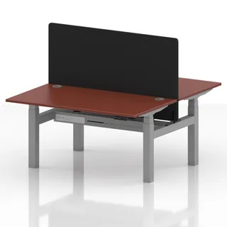 Air Back-to-Back Height Adjustable Bench Desk - 2 Person