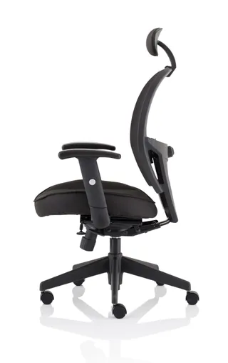 Denver High Mesh Back Black Task Operator Office Chair with Arms
