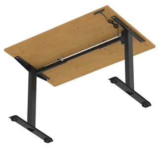 Air Lite Height Adjustable Desk With Scalloped Edge