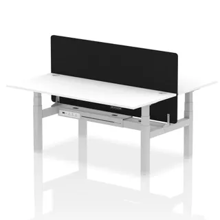 Air Back-to-Back Height Adjustable Bench Desk - 2 Person