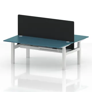 Air Back-to-Back Height Adjustable Bench Desk - 2 Person