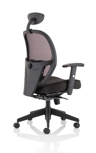 Denver High Mesh Back Black Task Operator Office Chair with Arms
