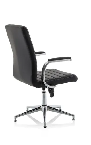 Ezra Medium Back Leather Executive Office Chair with Arms