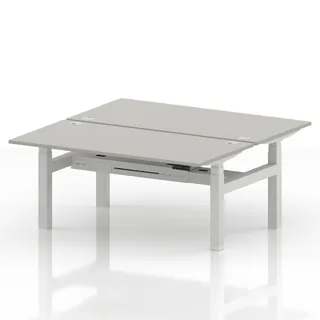 Air Back-to-Back Height Adjustable Bench Desk - 2 Person